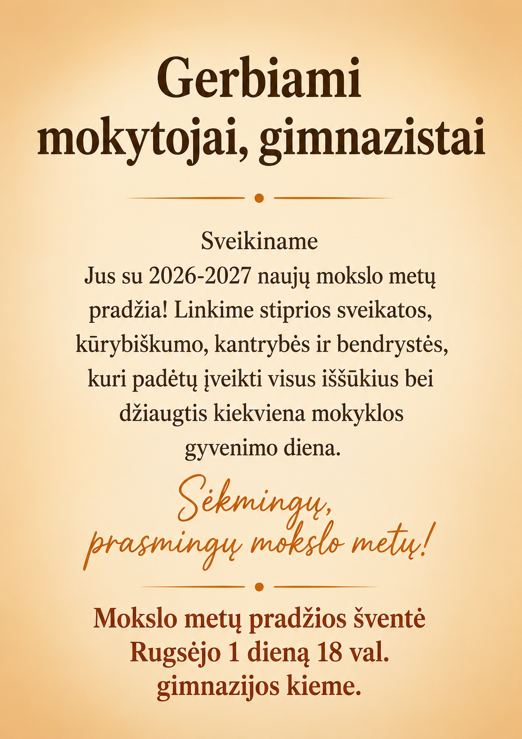 Židinio mokslų metų pradžia šventė